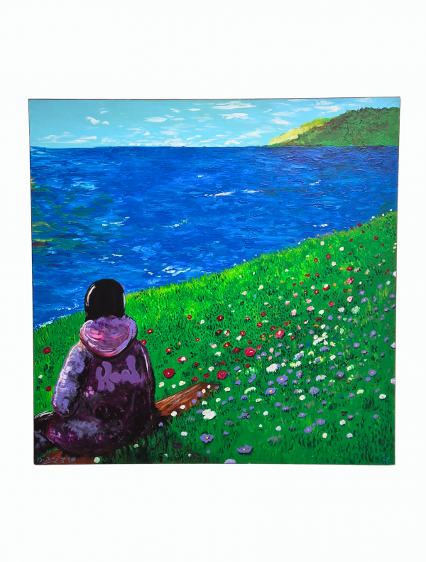 Tableau "Juste la fin de demain" (100x100) - K