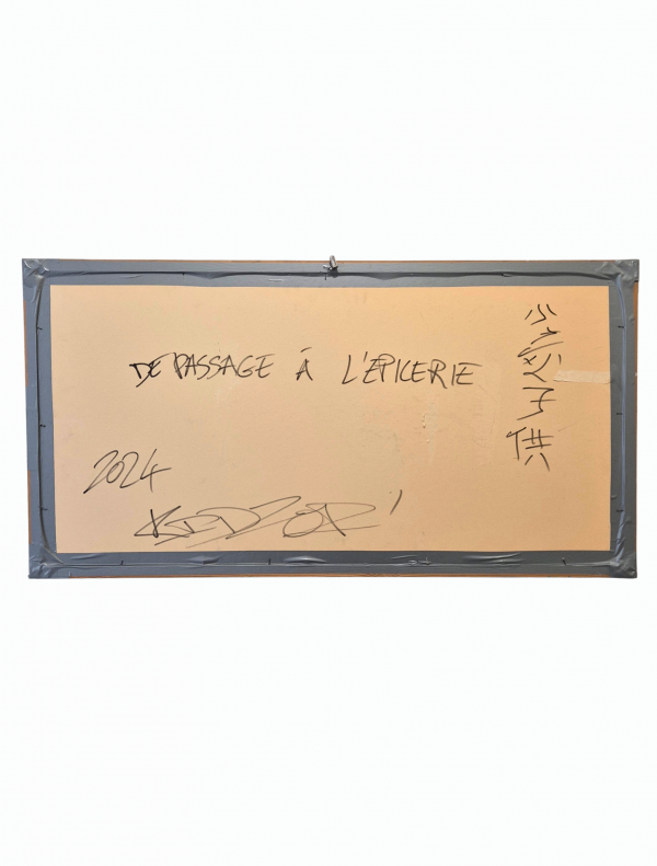 Tableau "De passage à l'épicerie" (125x65) - K – Image 2